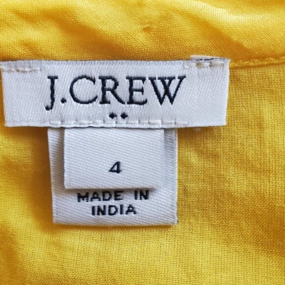 J. Crew Yellow Embroidered Top Size 4 - Picture 11 of 11